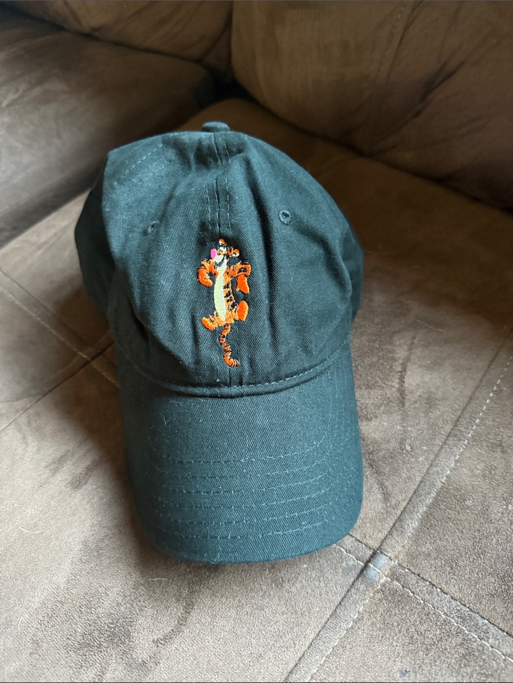 Disney Black Baseball Cap with Orange Tigger Embroidery